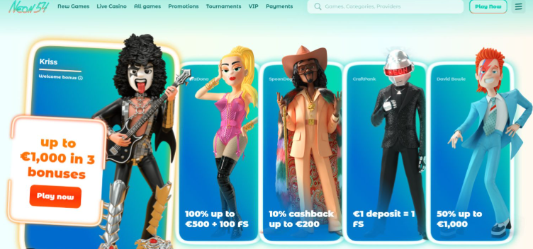 Neon54 Casino Bonuses